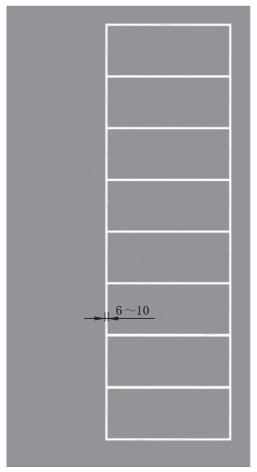 图22 垂直式停车位标线(线16)(GB 5768.3-2025)