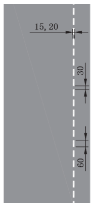 图7 车行道边缘虚线(线6)(GB 5768.3-2025)